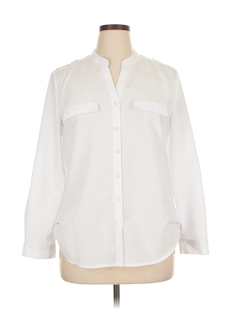 NOTATIONS Pre-owned Long Sleeve Blouse In White