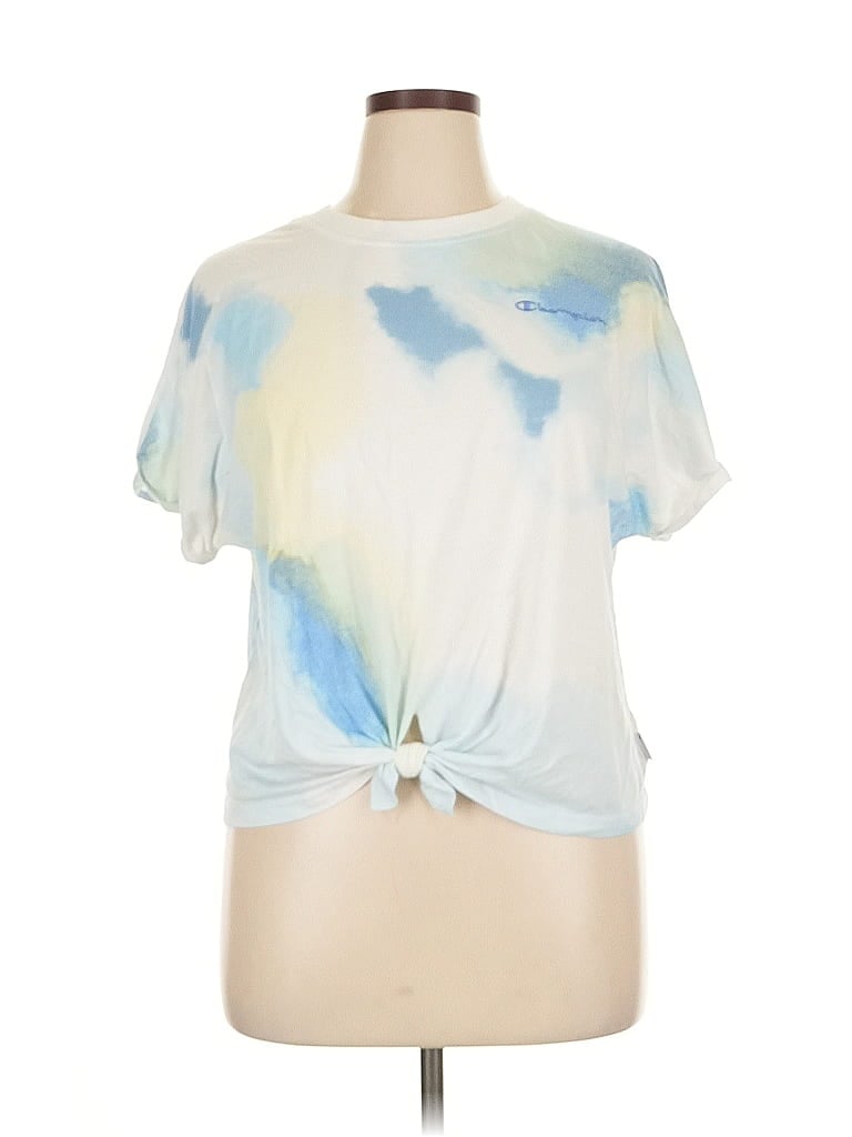 Pre-owned Champion Short Sleeve T-shirt In Blue