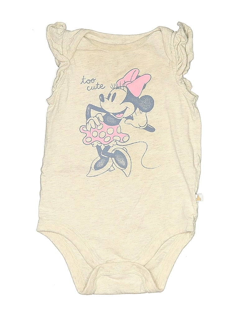 Click to view more detailed imagery on our partner's website Pre-owned Disney For Baby Gap Babies' Short Sleeve Onesie In White