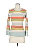 Tory Burch Stripes Gray Red Silk Pullover Sweater Size M - photo 1