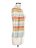 Tory Burch Stripes Gray Red Silk Pullover Sweater Size M - photo 4