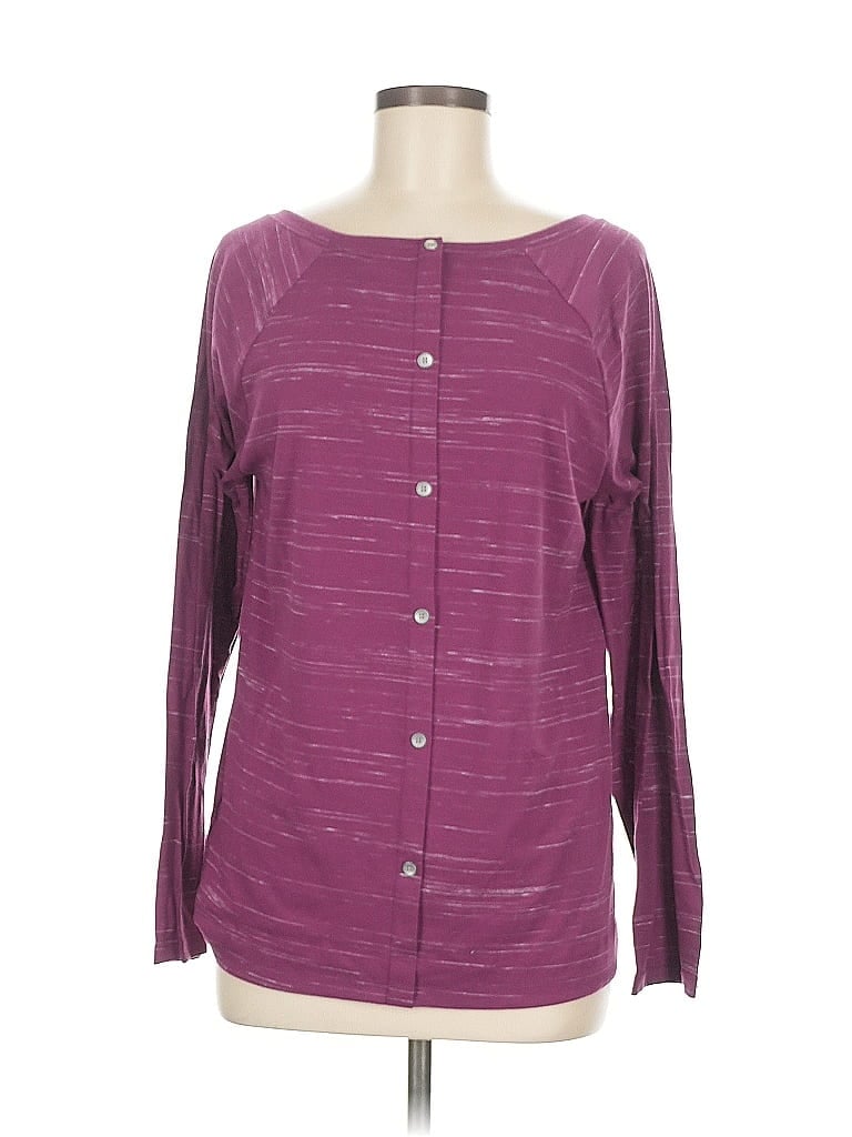 Click to view more detailed imagery on our partner's website Pre-owned Banana Republic Factory Store Long Sleeve Henley Shirt In Purple