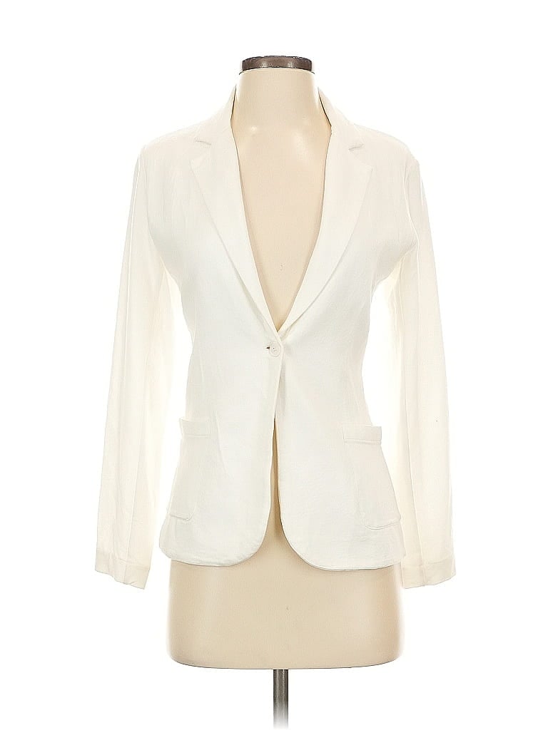 Pre-owned Majestic Filatures Blazer Jacket In White