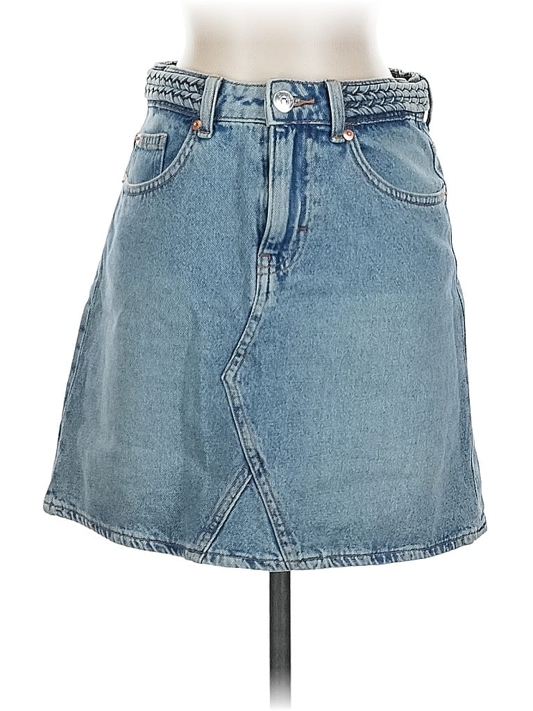 Pre-owned Divided By H&m Denim Skirt In Blue