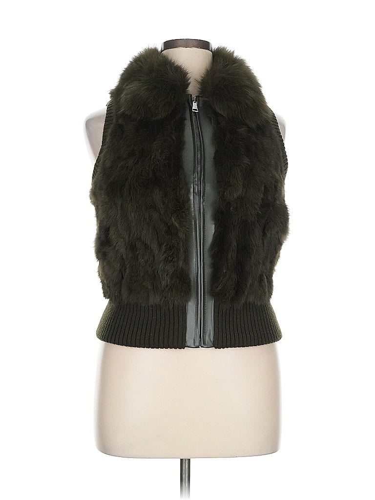Click to view more detailed imagery on our partner's website Pre-owned Giorgio Faux Fur Vest In Green