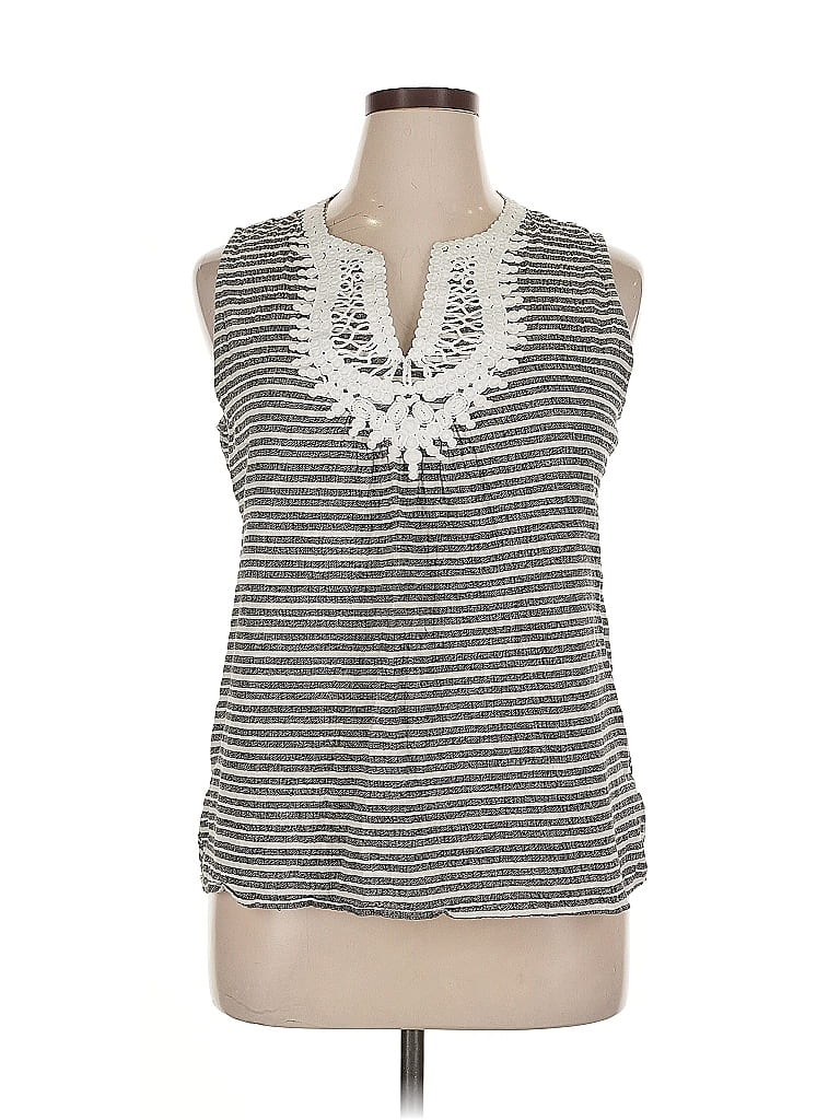 Click to view more detailed imagery on our partner's website Pre-owned White Birch Sleeveless Blouse In White