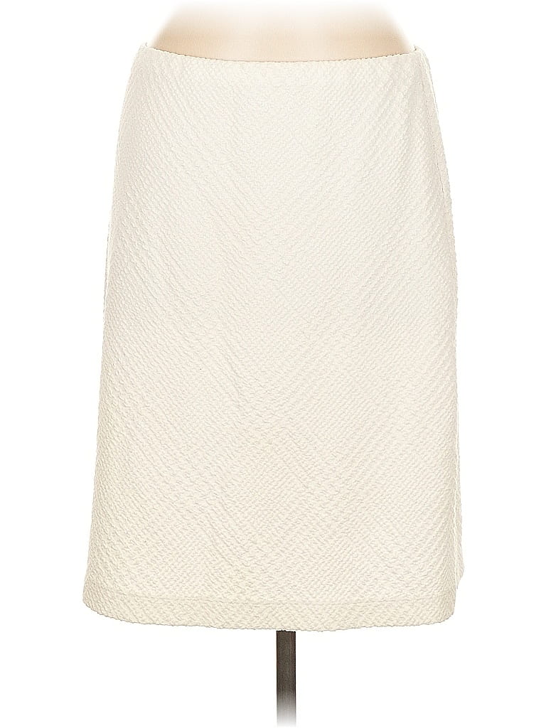 Pre-owned J. Mclaughlin Formal Skirt In White