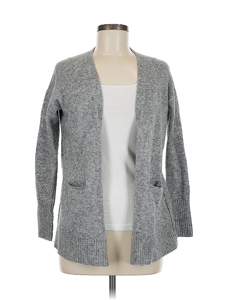 Pre-owned Ann Taylor Loft Cardigan Sweater In Gray