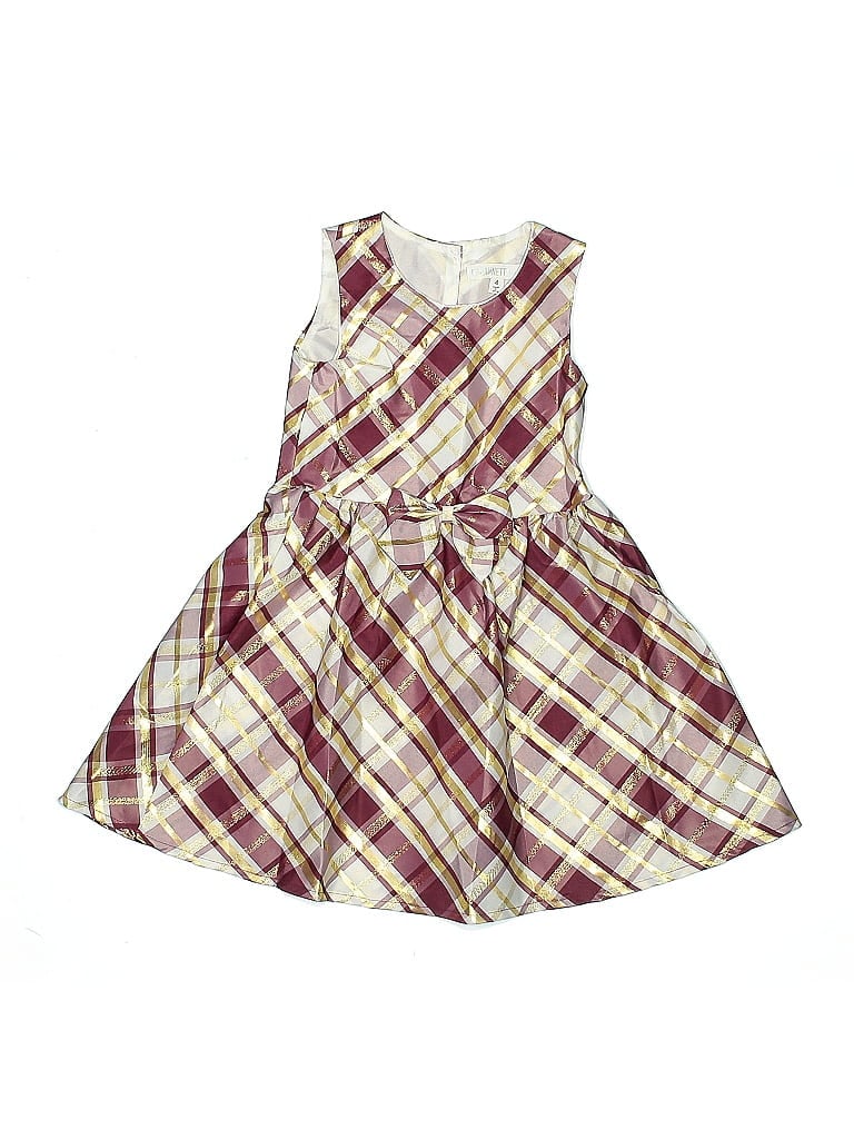 Pre-owned Nannette Kids' Dress In Burgundy