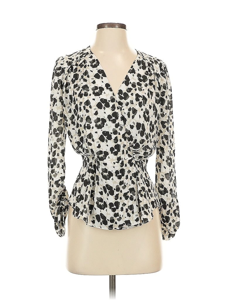 CABI Pre-owned Long Sleeve Blouse In White