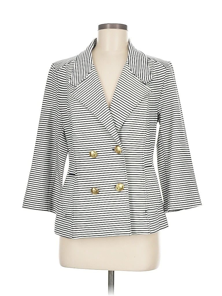 Pre-owned Cabi Blazer Jacket In Gray