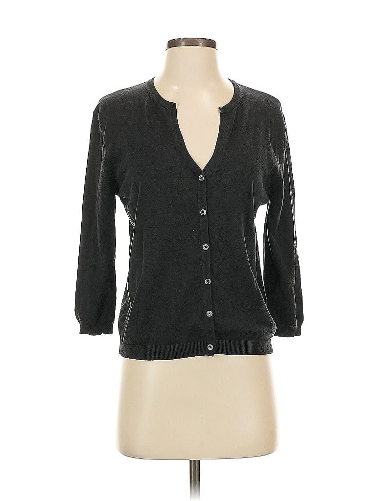 Pre-owned Polo Ralph Lauren Silk Cardigan Sweater In Black