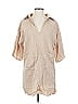 Assorted Brands Tan 3/4 Sleeve Button-Down Shirt Size S - photo 1