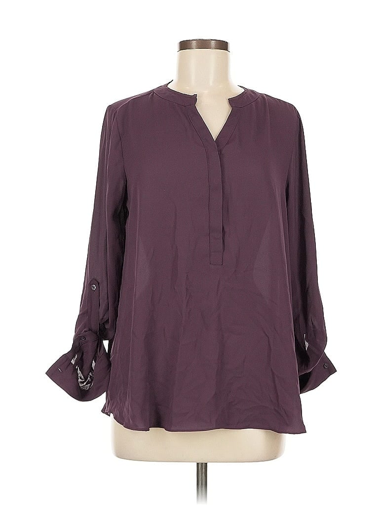 Click to view more detailed imagery on our partner's website Pre-owned Simply Vera Vera Wang Long Sleeve Blouse In Purple