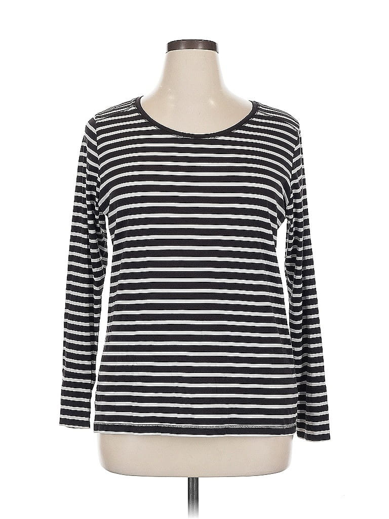 Pre-owned A.n.a. A New Approach Long Sleeve T-shirt In Black