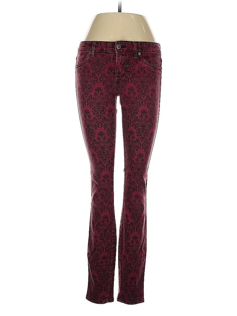 Pre-owned Rich & Skinny Casual Pants In Burgundy