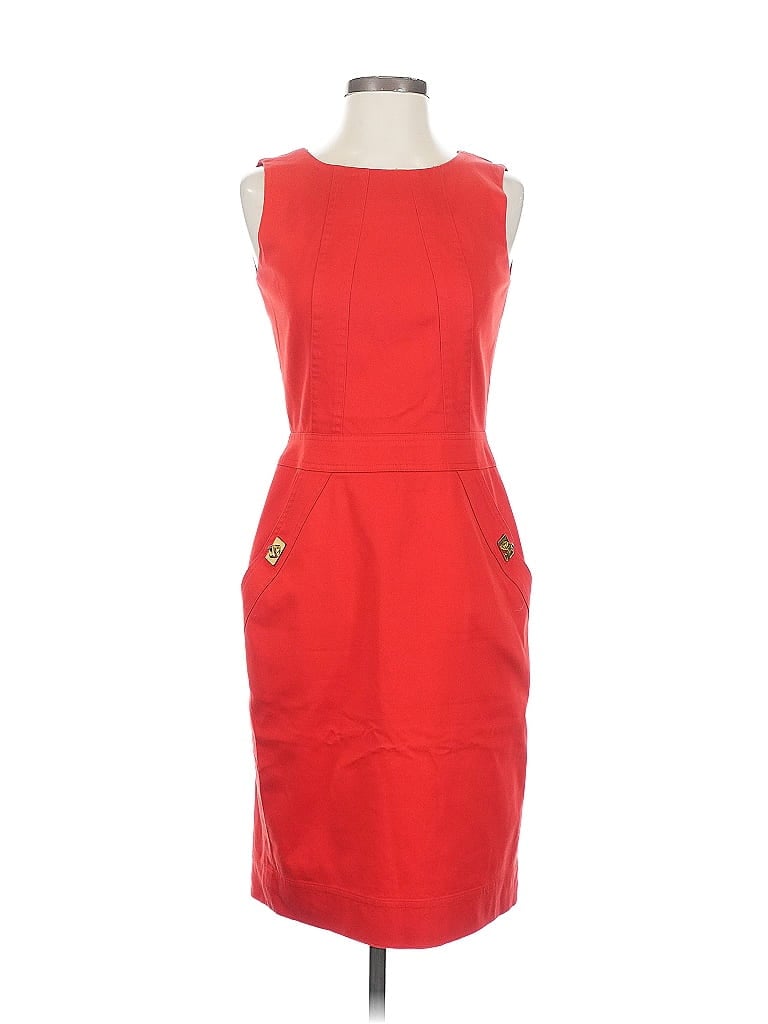 Pre-owned Calvin Klein Cocktail Dress In Red