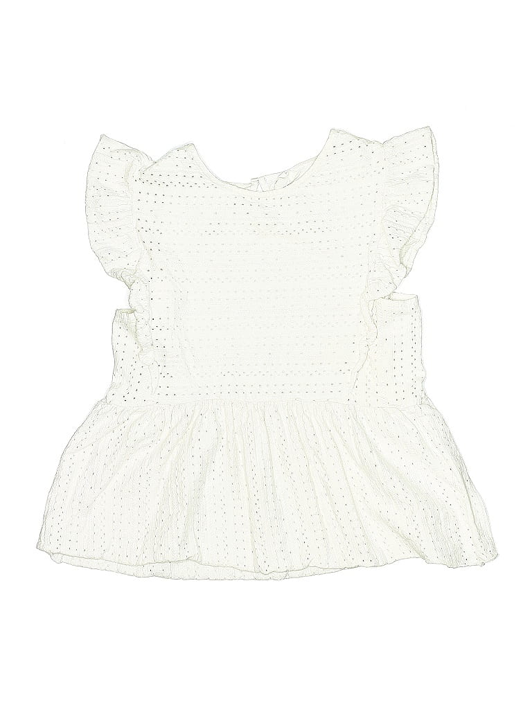 Pre-owned Zara Kids' Sleeveless Blouse In White