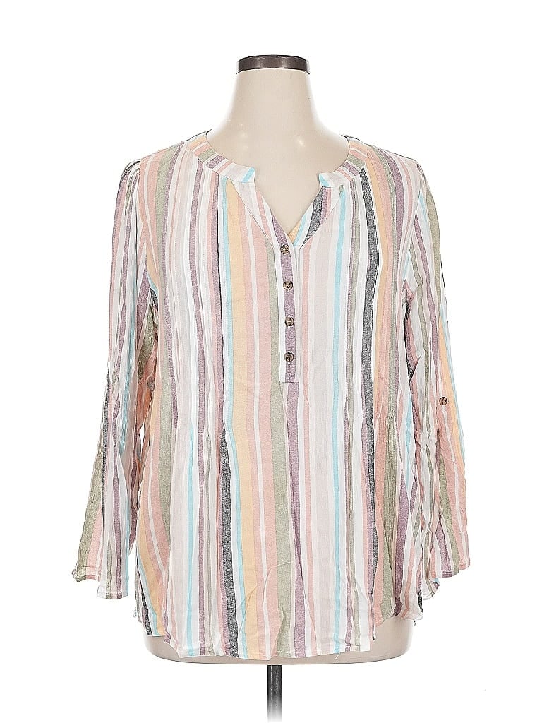 Pre-owned 89th & Madison 3/4 Sleeve Blouse In White