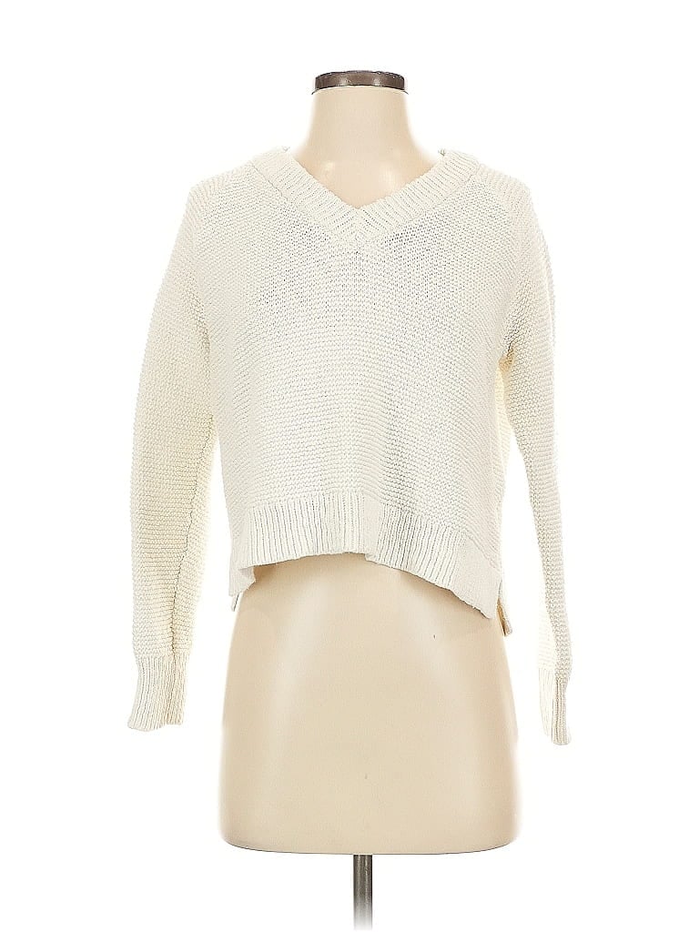 Pre-owned Madewell Pullover Sweater In White