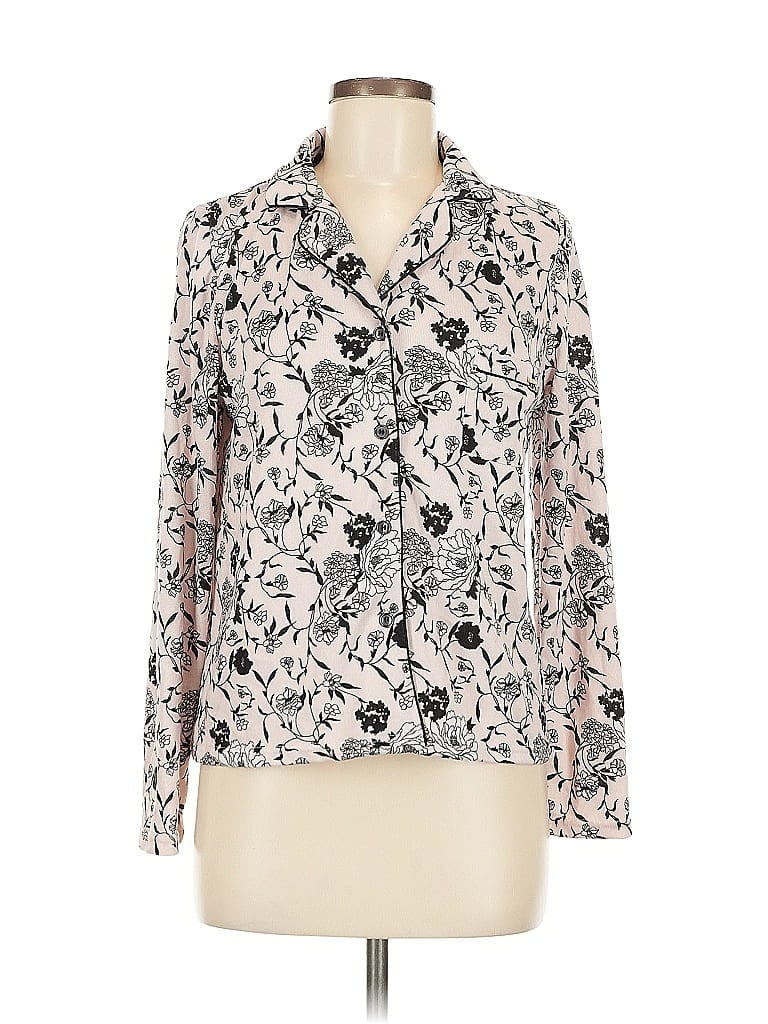 Pre-owned Bcbgmaxazria Long Sleeve Blouse In White