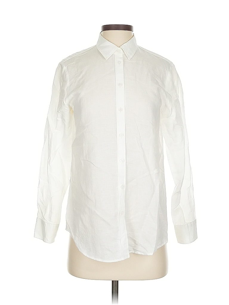 Pre-owned Banana Republic Long Sleeve Button Down Shirt In White