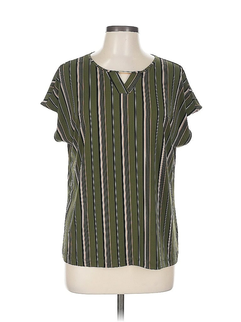 LIZ CLAIBORNE Pre-owned Short Sleeve Blouse In Green