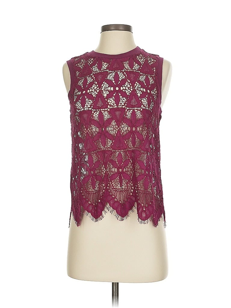 Pre-owned Deletta Sleeveless T-shirt In Burgundy
