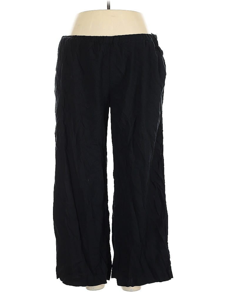 Pre-owned Caslon Linen Pants In Black