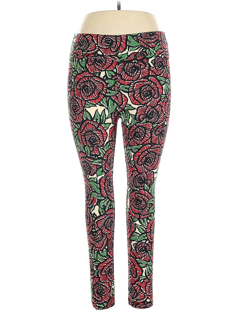 Pre-owned Lularoe Leggings In Red