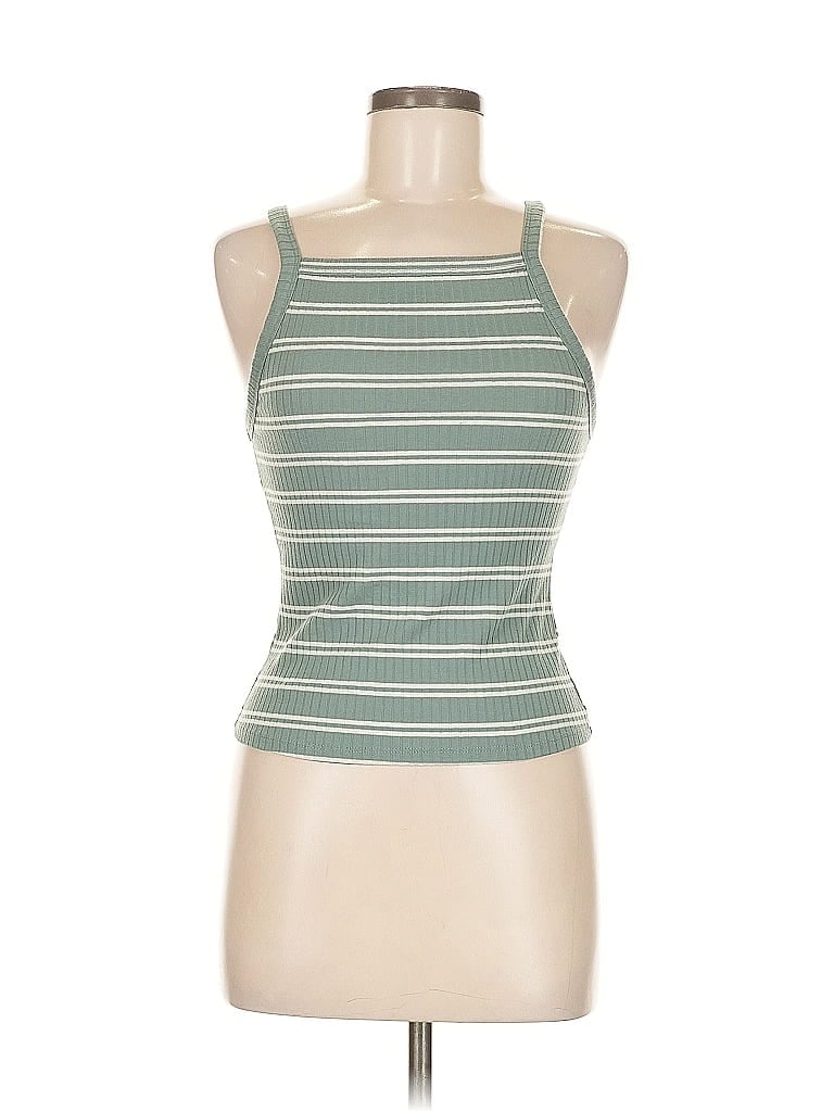 Pre-owned Mudd Tank Top Green Halter Neckline Tops