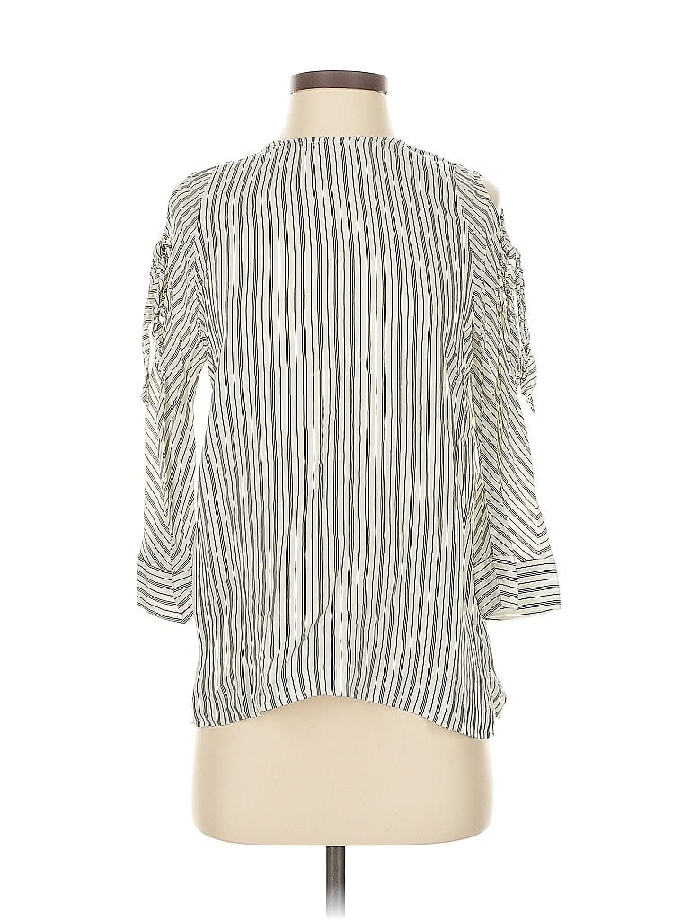 Pre-owned Sandro 3/4 Sleeve Blouse In White
