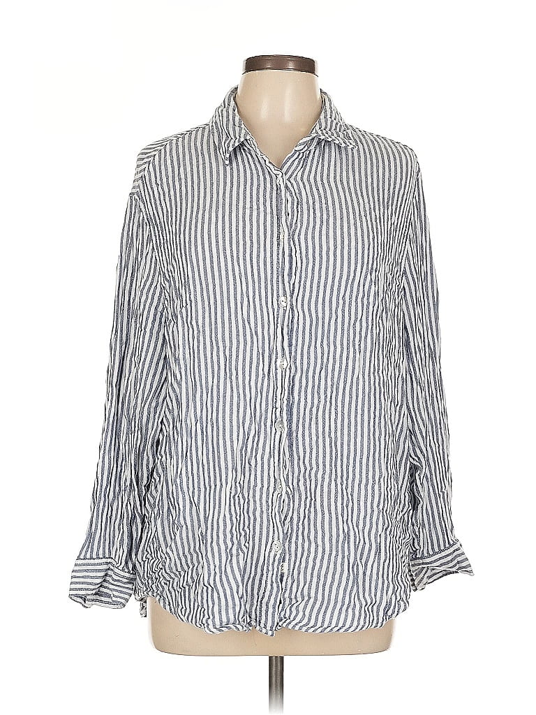 Pre-owned Vintage Havana Long Sleeve Button Down Shirt In Silver