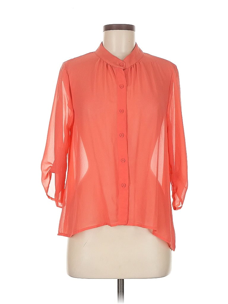 ASSORTED BRANDS Pre-owned 3/4 Sleeve Blouse In Orange