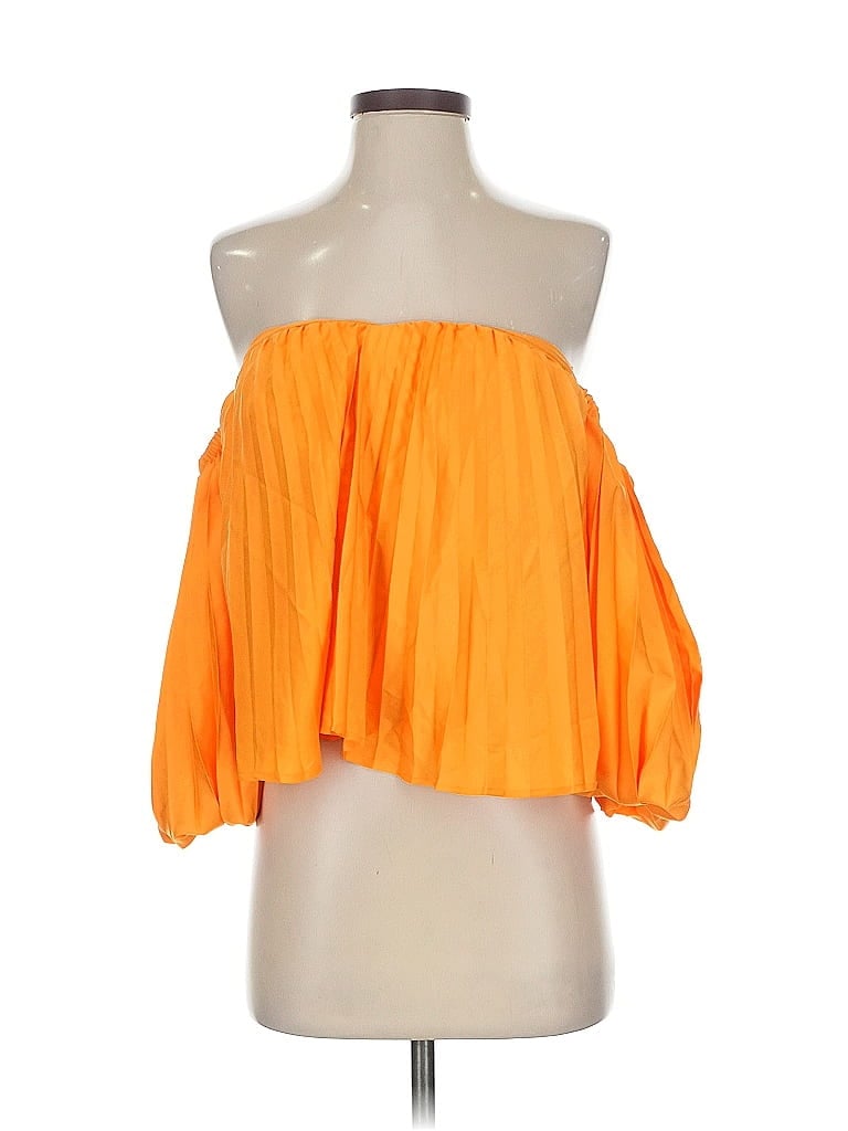 Pre-owned Express Sleeveless Blouse In Orange