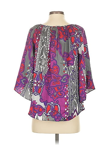 Alice & Trixie 3/4 Sleeve Silk Top (view 2)