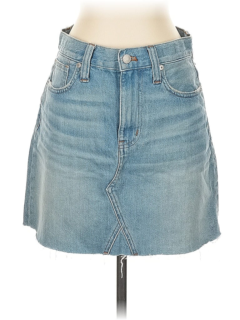 Pre-owned Madewell Denim Skirt In Blue