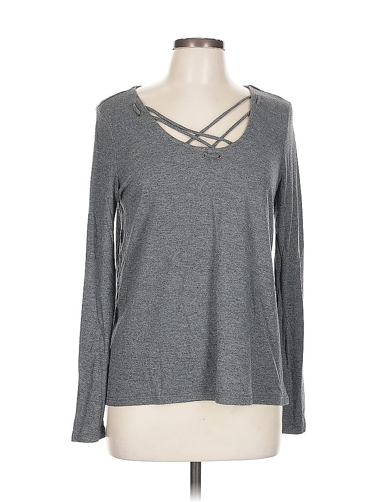 Pre-owned Mudd Long Sleeve T-shirt In Gray