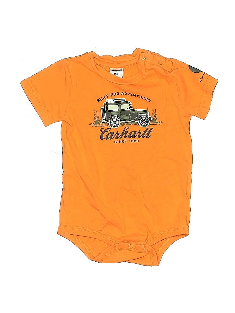 Pre-owned Carhartt Babies' Short Sleeve Onesie In Orange