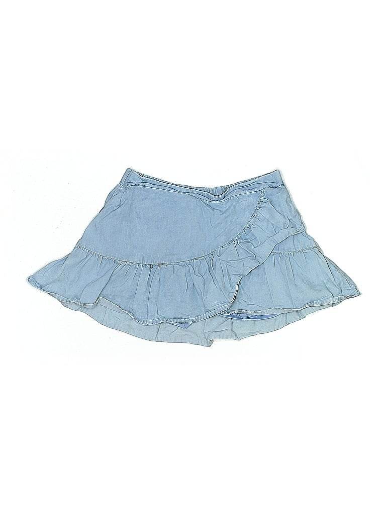 Pre-owned Justice Kids' Denim Skirt In Blue