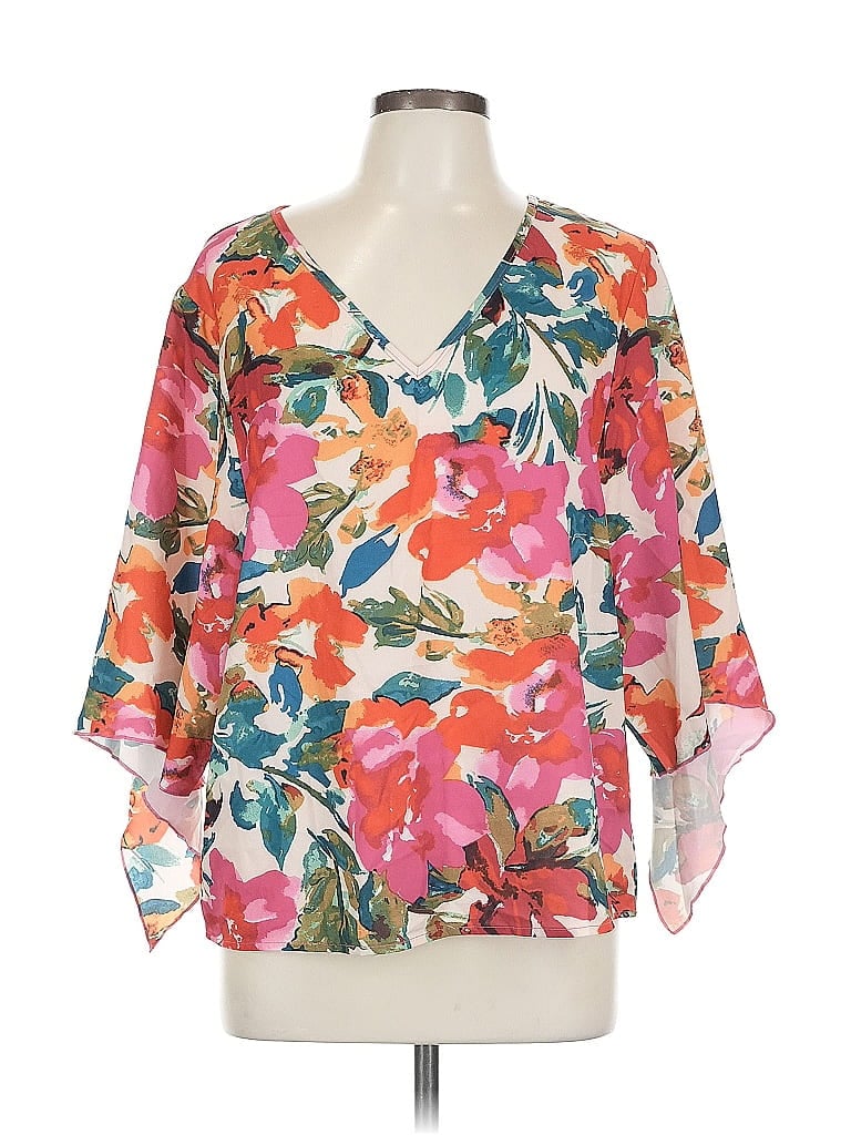 ASSORTED BRANDS Pre-owned 3/4 Sleeve Blouse In Pink