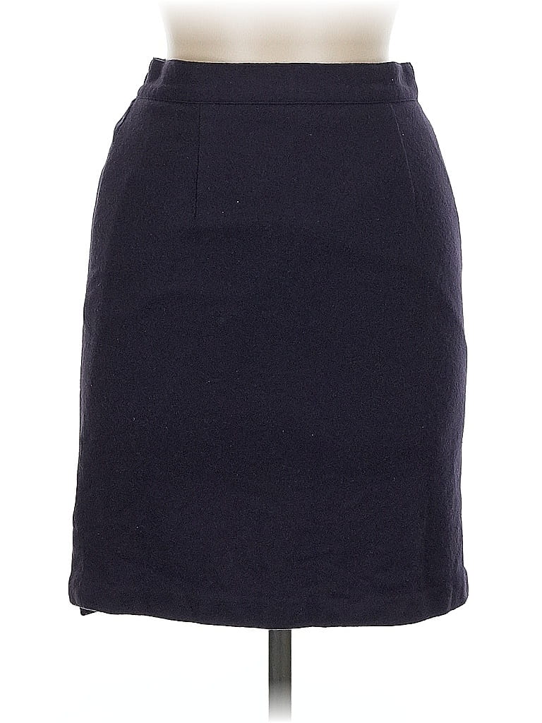Pre-owned Sag Harbor Wool Skirt In Blue
