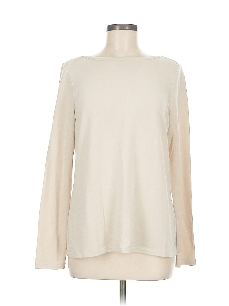 Pre-owned Banana Republic Long Sleeve T-shirt In White