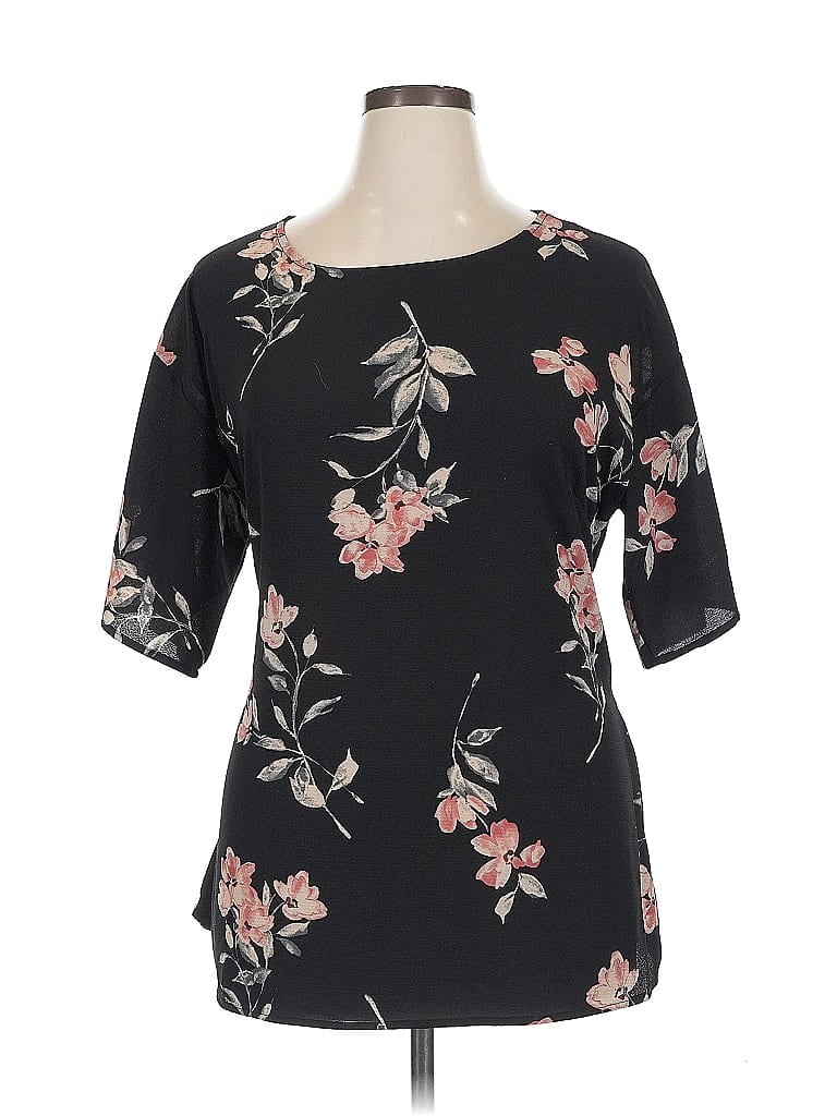MOLLY & ISADORA Pre-owned Short Sleeve Blouse In Black