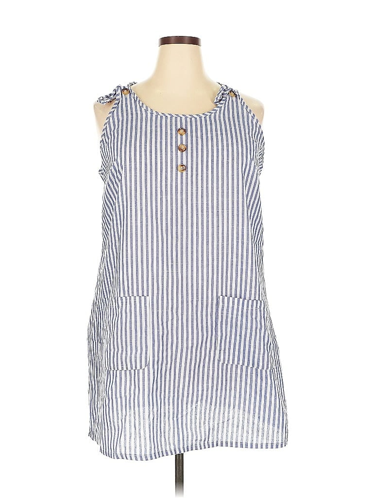 Pre-owned Shein Curve Casual Dress In Blue