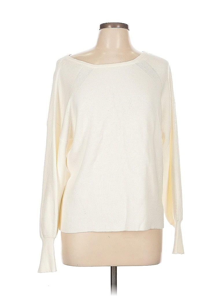 Pre-owned Ann Taylor Pullover Sweater In White