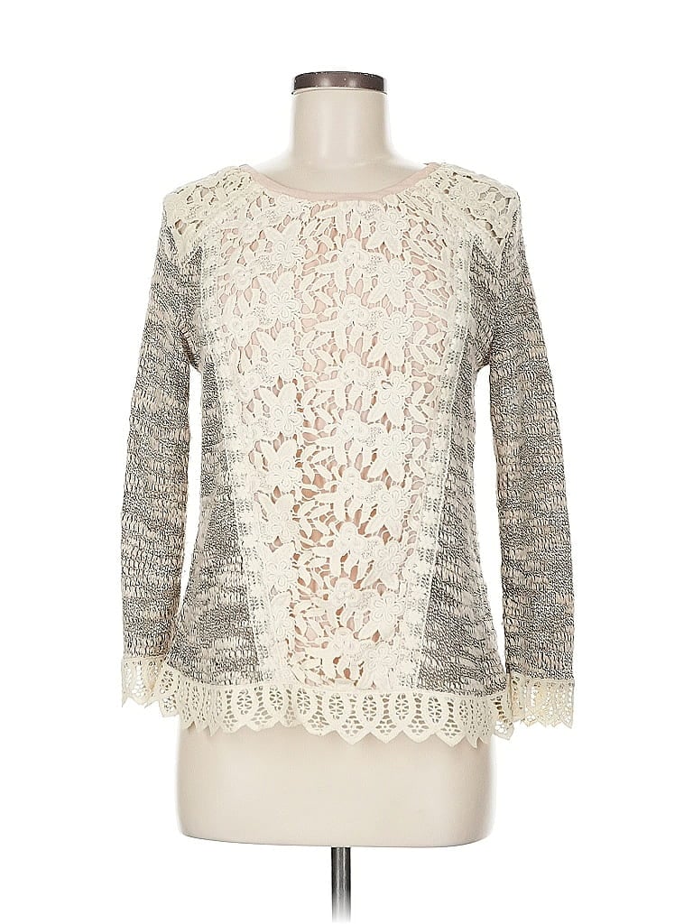 CHAMPAGNE & STRAWBERRY Pre-owned Long Sleeve Blouse In White