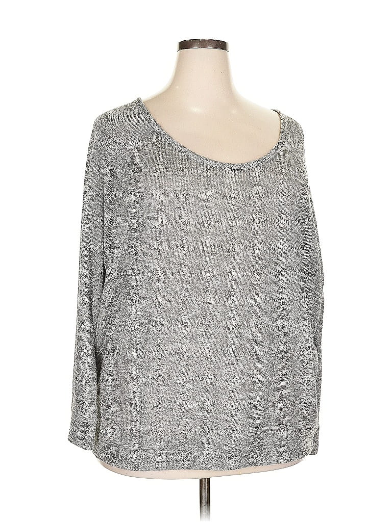Pre-owned Lane Bryant Pullover Sweater In Gray