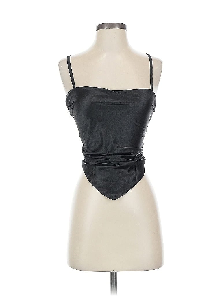 Pre-owned Unbranded Sleeveless Blouse In Black