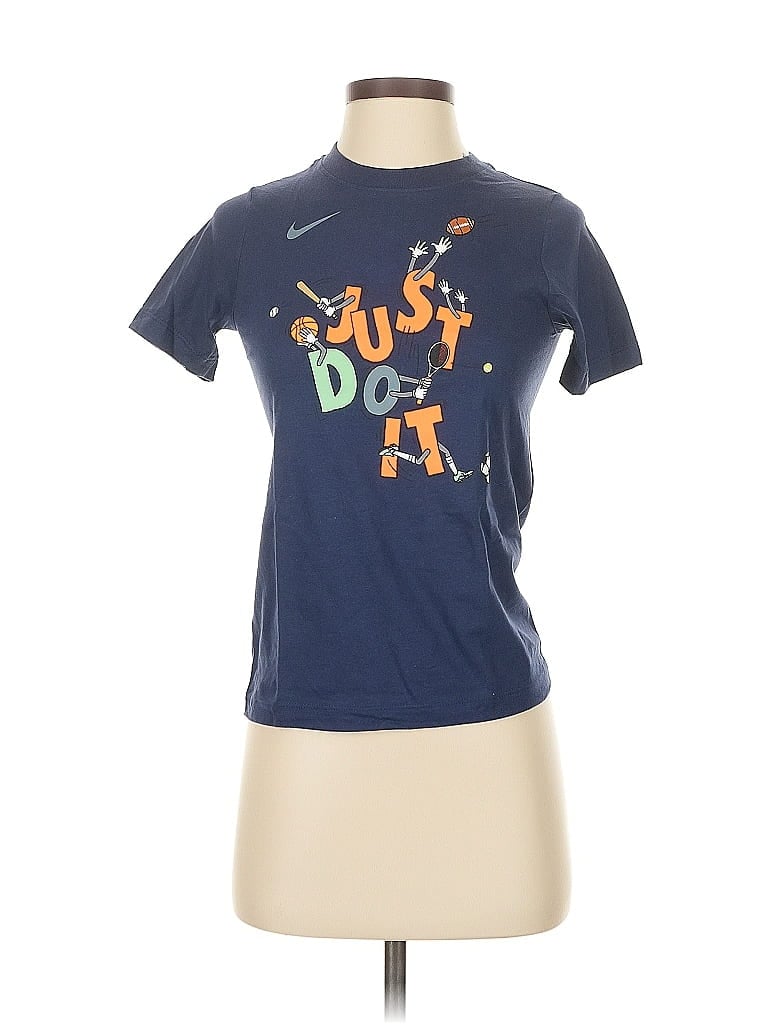 Pre-owned Nike Short Sleeve T-shirt In Blue